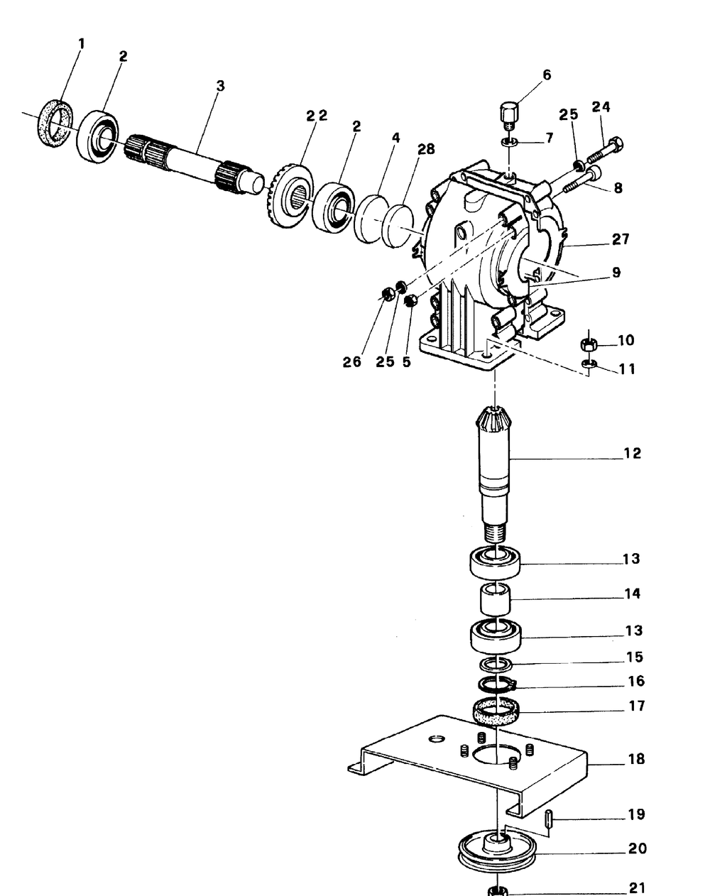 Gearbox Version 4 Diagram and Parts List for FM72 59A400337 Cub Cadet Lawn Tractor